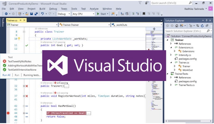 Visual Studio là công cụ lập trình nổi tiếng do Microsoft phát hành.